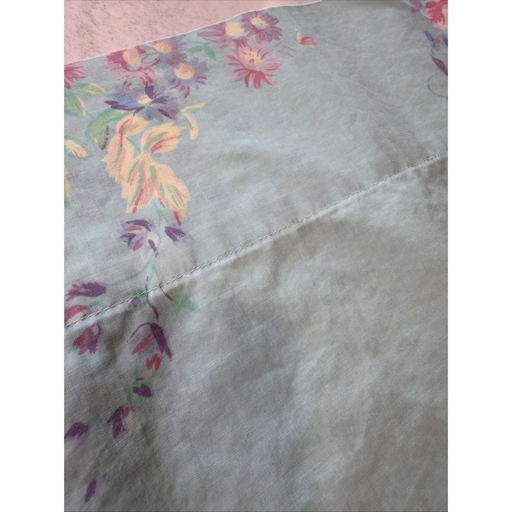 VTG 90's Ralph Lauren POMPANO Blue Chintz Floral Standard Pillow Case - One